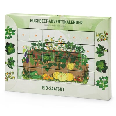 manufactum Saatgut-Adventskalender Bio-Hochbeetgemüse