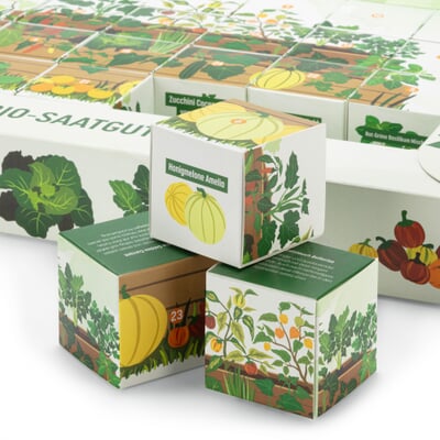 manufactum Saatgut-Adventskalender Bio-Hochbeetgemüse Fabrikpreis