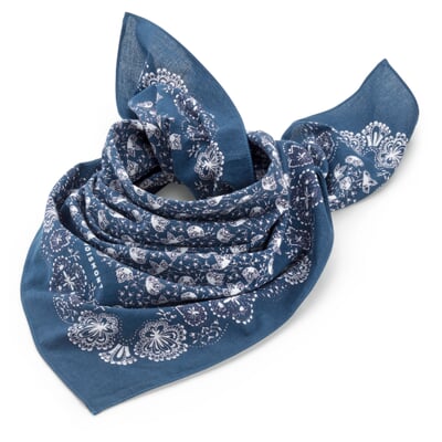 manufactum Halstuch N° 675 Blütenmuster Navy