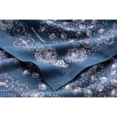 manufactum Halstuch N° 675 Blütenmuster Navy Riesige Ersparnisse
