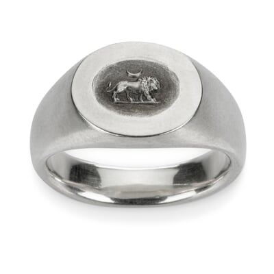 manufactum Herren-Silberring Löwe 59 (18 8 mm)