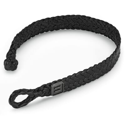 manufactum Herren-Lederarmband geflochten Schwarz Super Rabatt