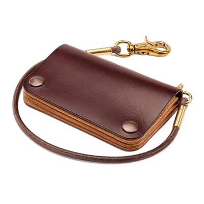 manufactum Timeless Rindleder-Geldbörse Oxblood
