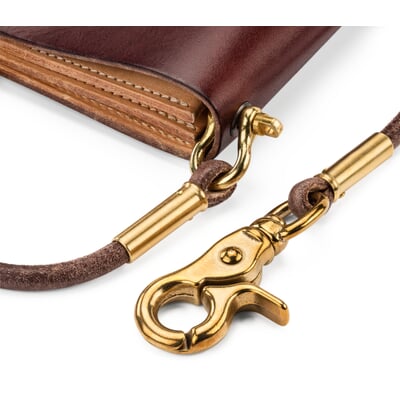 manufactum Timeless Rindleder-Geldbörse Oxblood zollfrei