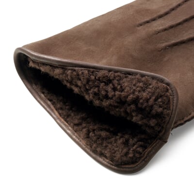 manufactum Herrenhandschuh Curleylammfell Dunkelbraun Online Shopping