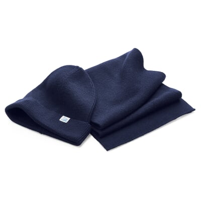manufactum Strickmütze Merinowolle Dunkelblau Top Angebot