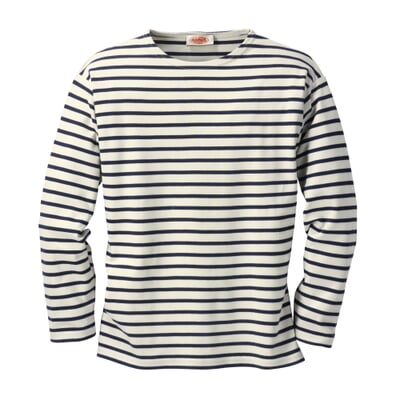 manufactum Matrosenshirt Langarm Natur-Marine