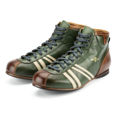 manufactum Ledersportschuh Derby Grün-Braun Kauf eins, bekomm eins gratis