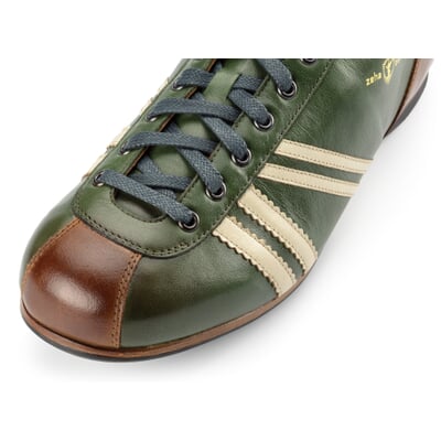 manufactum Ledersportschuh Derby Grün-Braun Kauf eins, bekomm eins gratis