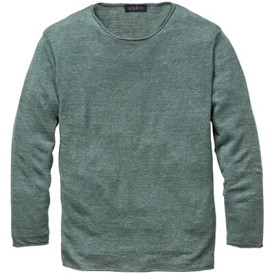 manufactum Herren-Strickpulli Grünmelange Sonderangebote