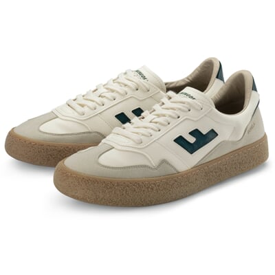 manufactum Herren-Sneaker Burela Weiß-Grün Super Sparpreis