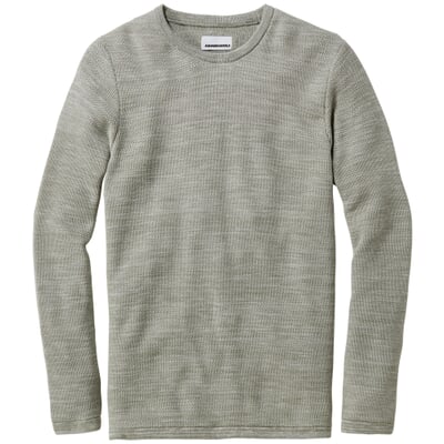 manufactum Herren-Strickpullover Baumwolle Grün Kostenlose Rückgabe