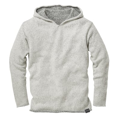 manufactum Herren-Kapuzenpullover Weiß-Marine Letzter Tag