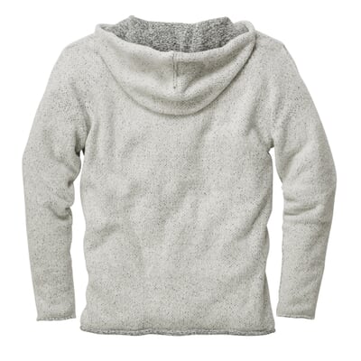 manufactum Herren-Kapuzenpullover Weiß-Marine Letzter Tag