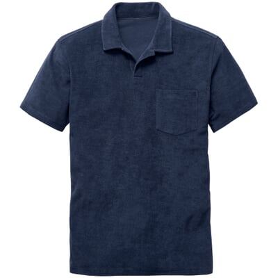 manufactum Herren-Poloshirt Frottee Dunkelblau