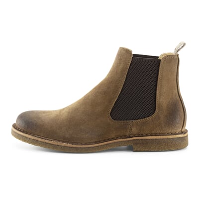 manufactum Herren-Chelsea-Boot Velours Braun Super Rabatt