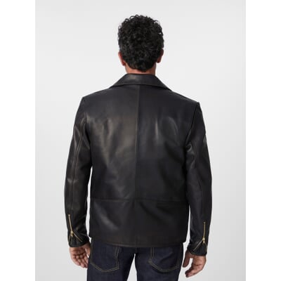 manufactum Herren-Roadsterjacke Pferdeleder Schwarzbraun Speichern exportieren
