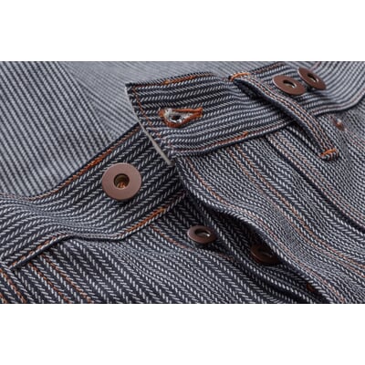 manufactum Herren-Workerpants gestreift Blau-Weiß zollfrei