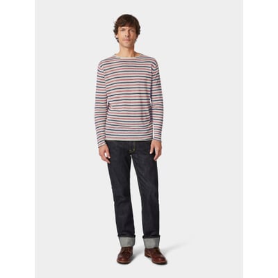 manufactum Herren-Strickpulli Beige-Rot-Blau 2025