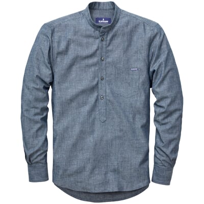 manufactum Herren-Schlupfhemd Mittelblau