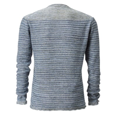 manufactum Herrenpullover Leinen Grün-Blau Günstiger Verkauf