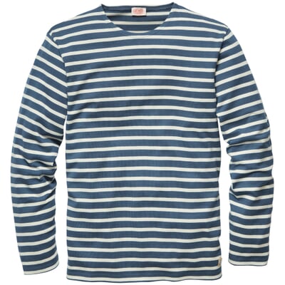 manufactum Herren-Ringelshirt Blau-Ecru