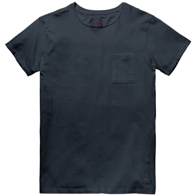 manufactum Herren-T-Shirt Baumwolle Dunkelblau Rabatt