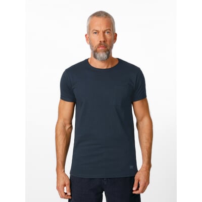 manufactum Herren-T-Shirt Baumwolle Dunkelblau Rabatt