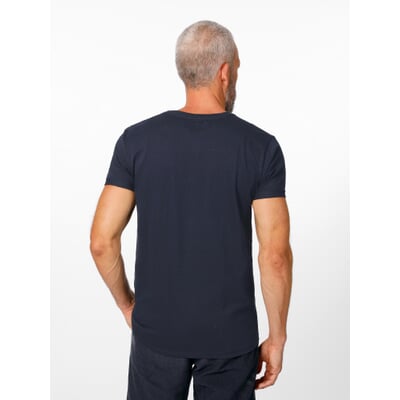 manufactum Herren-T-Shirt Baumwolle Dunkelblau Rabatt