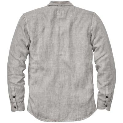 manufactum Herren-Leinenhemd Graumelange Flash Sale