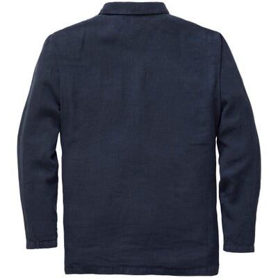 manufactum Herren-Leinenschlupfhemd Dunkelblau Black Friday
