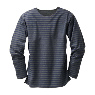 manufactum Streifen-Shirt Anthrazit