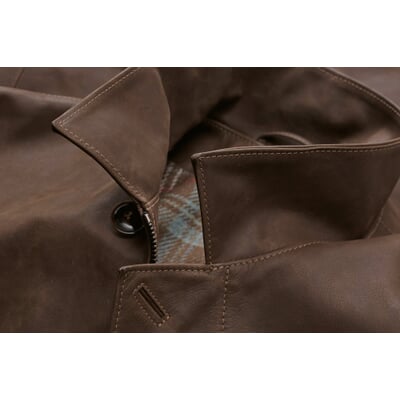 manufactum Herren-Rindlederjacke Braun Heißer Verkauf