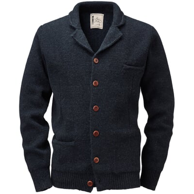 manufactum Herren-Strickjacke Dunkelblau