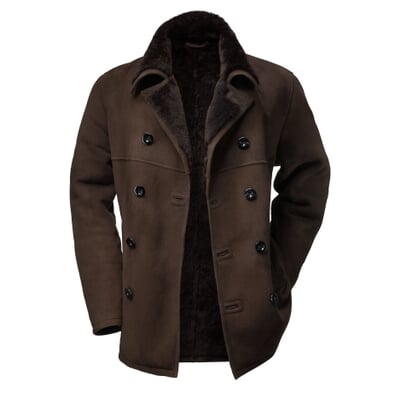 manufactum Herrenjacke Islandlammfell Dunkelbraun VIP-Rabatte