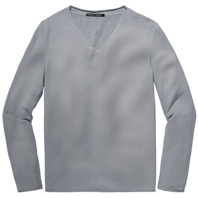 manufactum Herren-Strickpulli V-Ausschnitt Stone