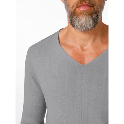 manufactum Herren-Strickpulli V-Ausschnitt Stone Letzte 3 Tage