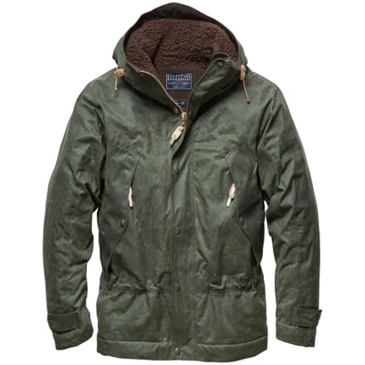 manufactum Herren-Baumwolljacke gewachst Dunkelgrün