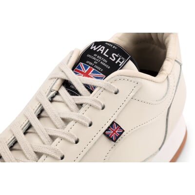 manufactum Herrensneaker Glattleder Naturweiß 50% Rabatt mit kostenlosem Versand