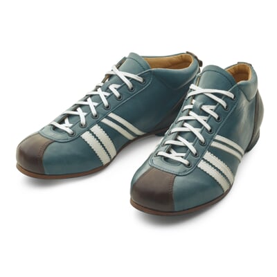 manufactum Ledersportschuh Graublau