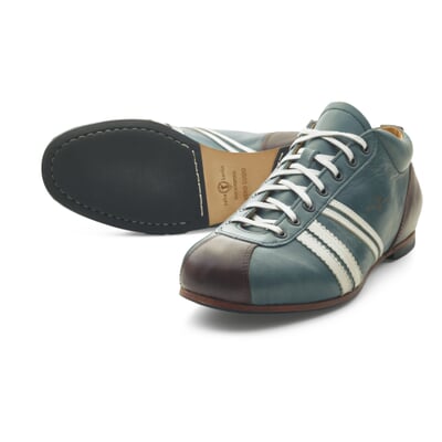 manufactum Ledersportschuh Graublau Clearance-Verkauf