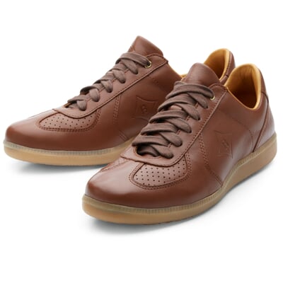 manufactum Herren-Sneaker Rindleder Braun zollfrei