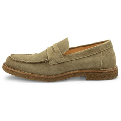 manufactum Herren-Loafer Rauleder Graugrün Online