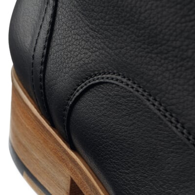 manufactum Hoher Herrenschuh Rindleder Schwarz Schlussverkauf