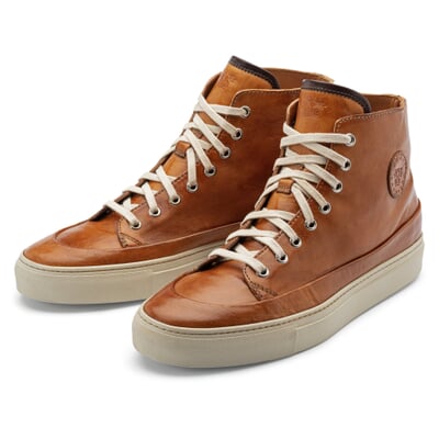 manufactum Herren-Leder-Schnürboot Cognac
