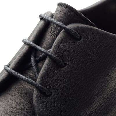 manufactum Herrenhalbschuh Rindleder Schwarz Top Angebot