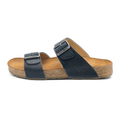 manufactum Unisex-Pantolette mit Fußbett Blau Zeitlich begrenztes Angebot