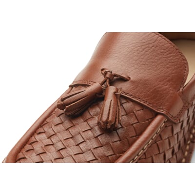 manufactum Herrenschuh geflochten Cognacbraun Bestseller