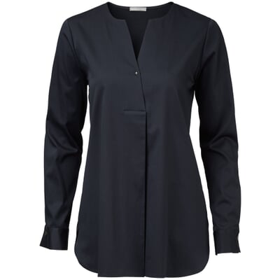 manufactum Damen-Satinbluse Dunkelblau