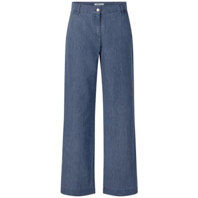 manufactum Damenhose weites Bein Mittelblau 50% Rabatt mit kostenlosem Versand